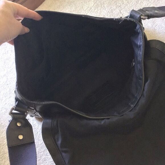 Vintage COACH Black Leather Big Flap Crossbody Messenger Bag Briefcase - Picture 11 of 12